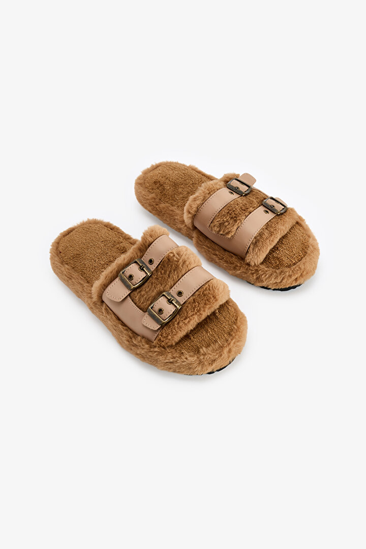 Açık Bej Latte Belt Terlik - 2