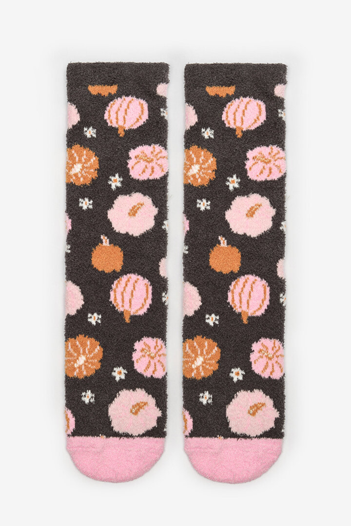 Cute Pumpkins Grey Socket Socks - 1