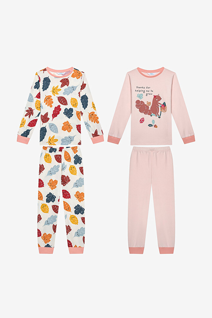 Girls Squirrel 2in1 Multi Colour PJ Set - 1