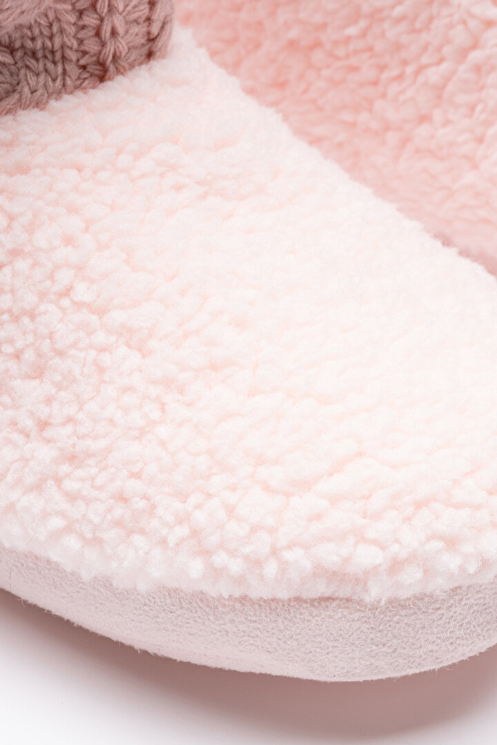 Rose Fuzzy Knit Slippers - 2