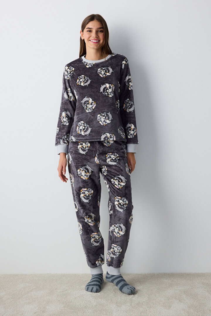 Sleepy Mood Grey Pant PJ Set - 1