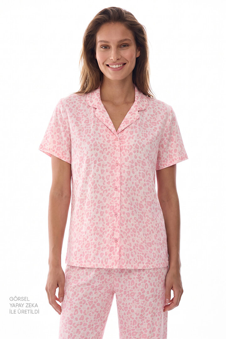 Pink Pink Leopard Shirt & Pants Pajama Set - 2