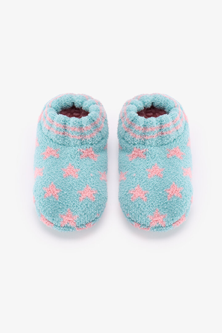 Girls' Mint Star Print House Slippers - 1