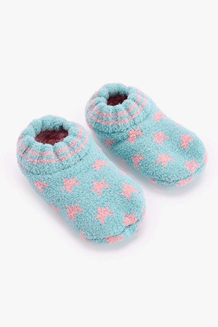 Girls' Mint Star Print House Slippers - 2