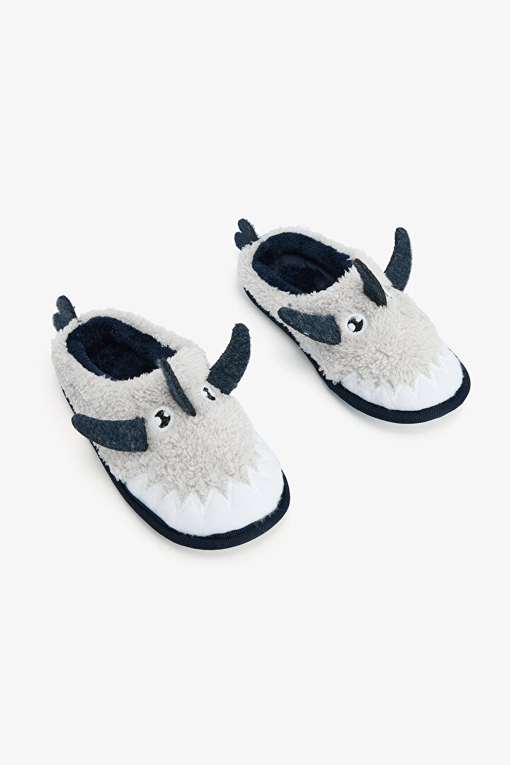Light Gray Boys Shark Embroidery Detailed Oypatik - 2