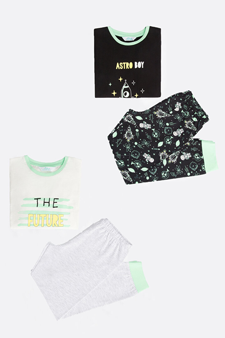 Erkek Çocuk Future 4Lü Pijama Takımı - 1
