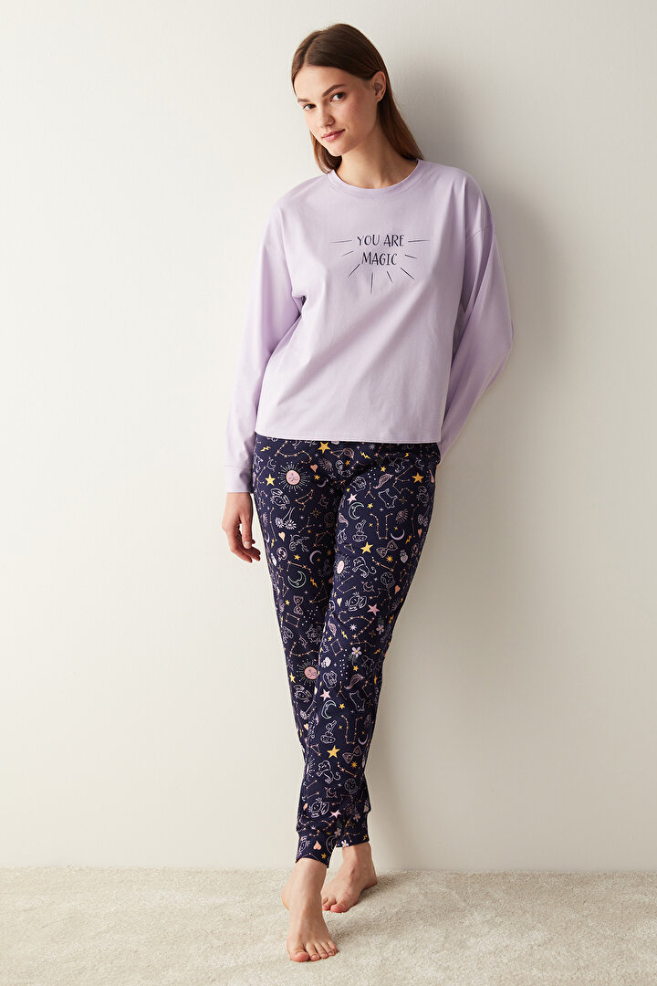 Zodiac Sweatshirt Lilac PJ Top - 1