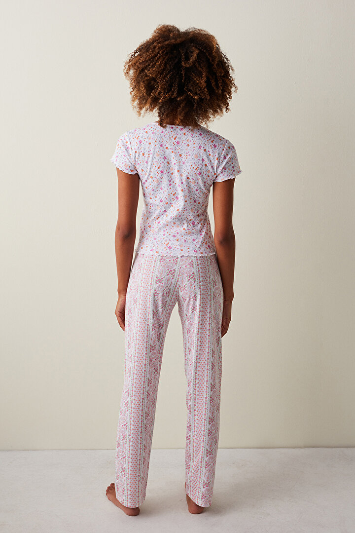 Floral Paisley Pantolon Pijama Altı - 2