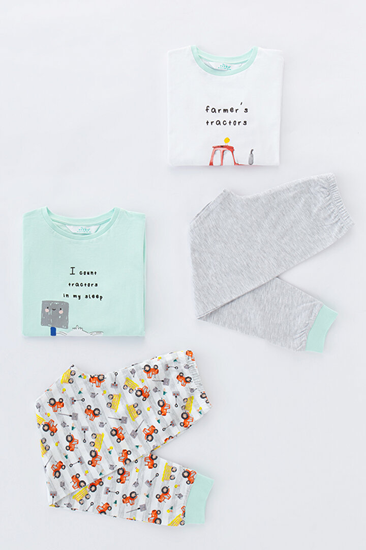 Boys Tractor 4In1 PJ Set - 1