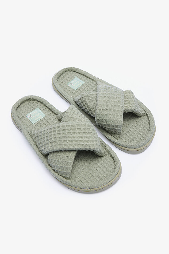 Iris Khaki Slipper - 2