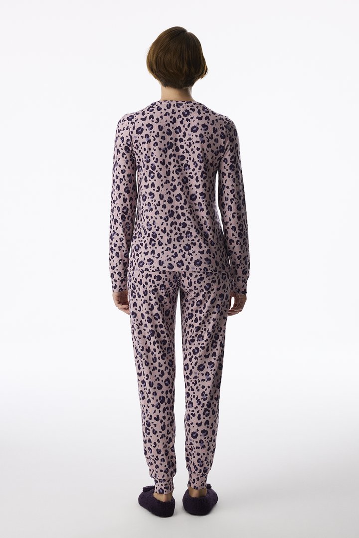 Lila Midnight Mood Pantolon Uzun Kollu Pijama Takımı - 2