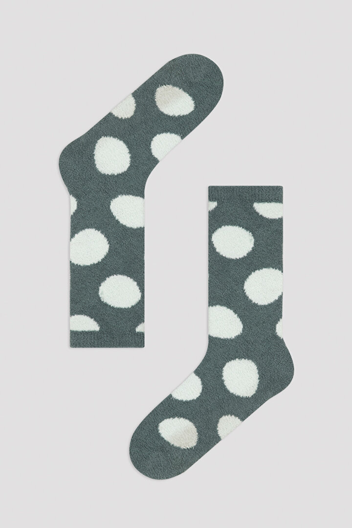 Green Dotted Socked Socks - 1