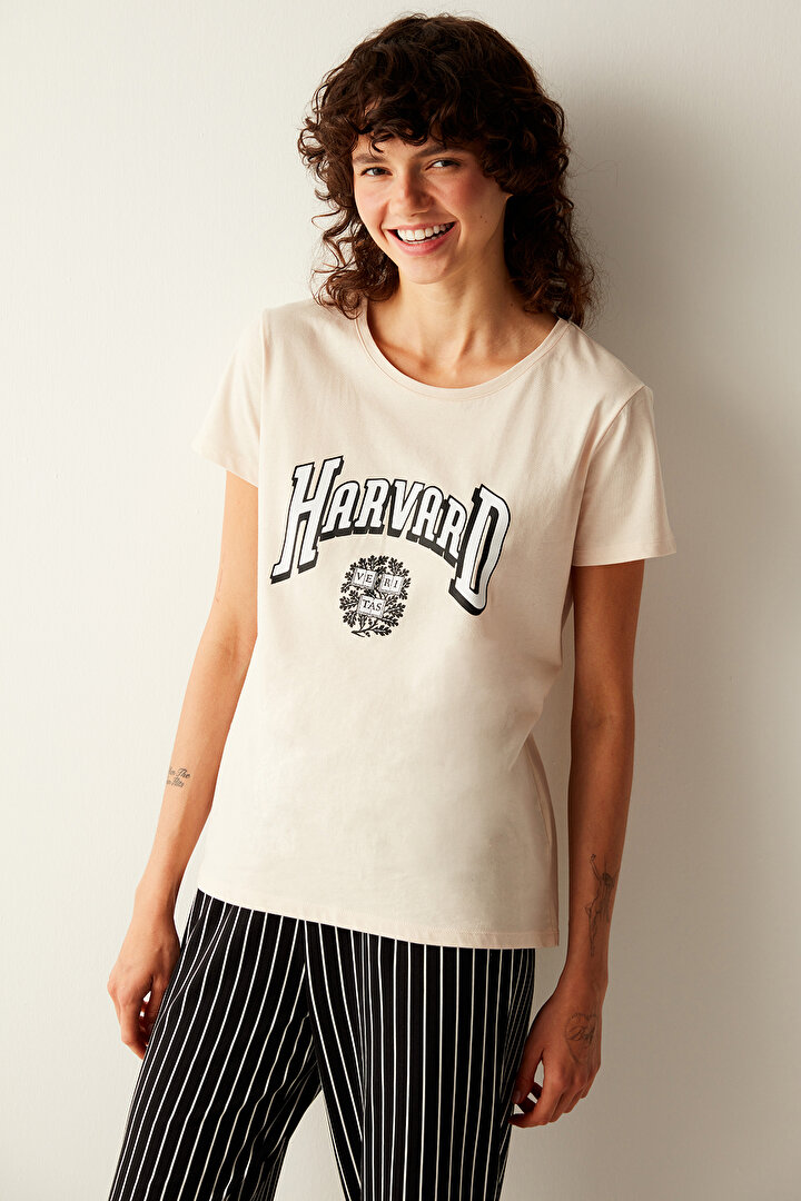 Harvard Slogan Baskılı Pijama Takımı - 2