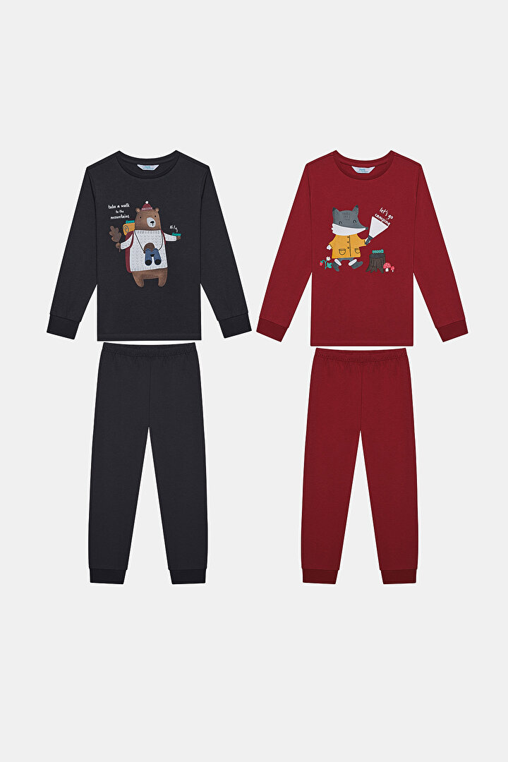 Boys Camp 2in1 Multi Colour PJ Set - 1