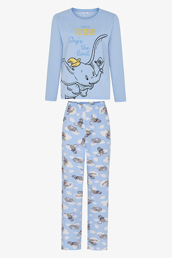 Blue Sky's The Limit Pantolon Dumbo Print Long Sleeve Pyjama Set - 1