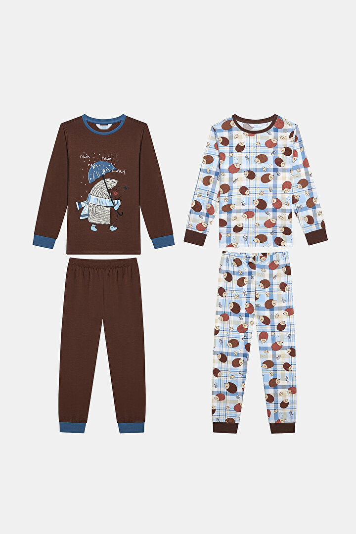 Boys Hedgedog 2in1 Multi Colour PJ Set - 1