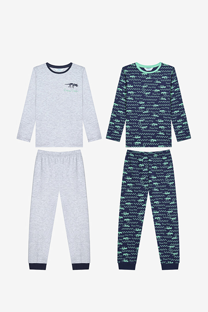 Boys Skeleton 2in1 Multi Colour PJ Set - 1