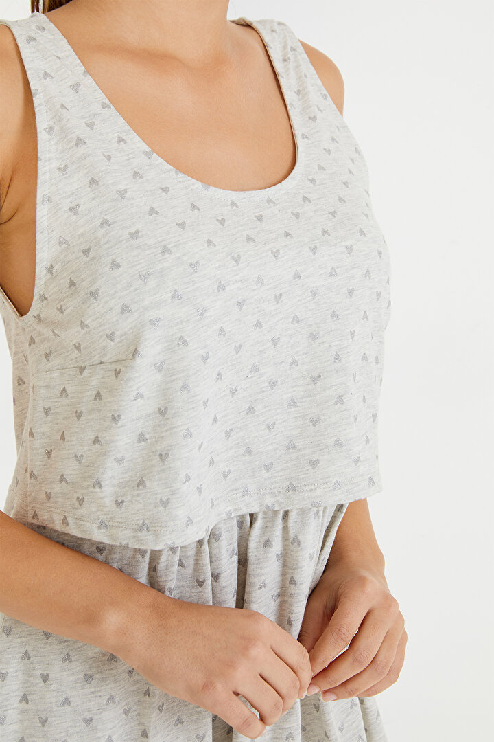 Grey Mamma Mia Sleeveless Nightwear - 2