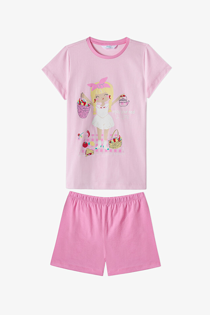 Pink Girls Fresh Picnic 2in1 Pajama Set - 2