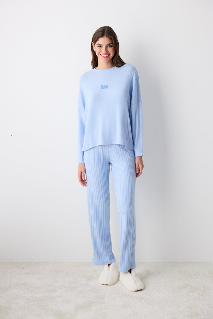 Rain Blue Pant PJ Set - 1