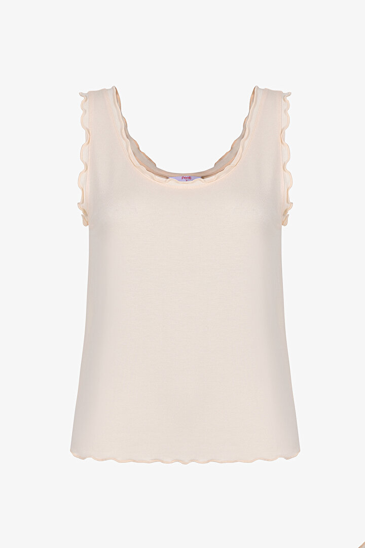 Bej Sweet Day Atlet Pijama Üstü - 1