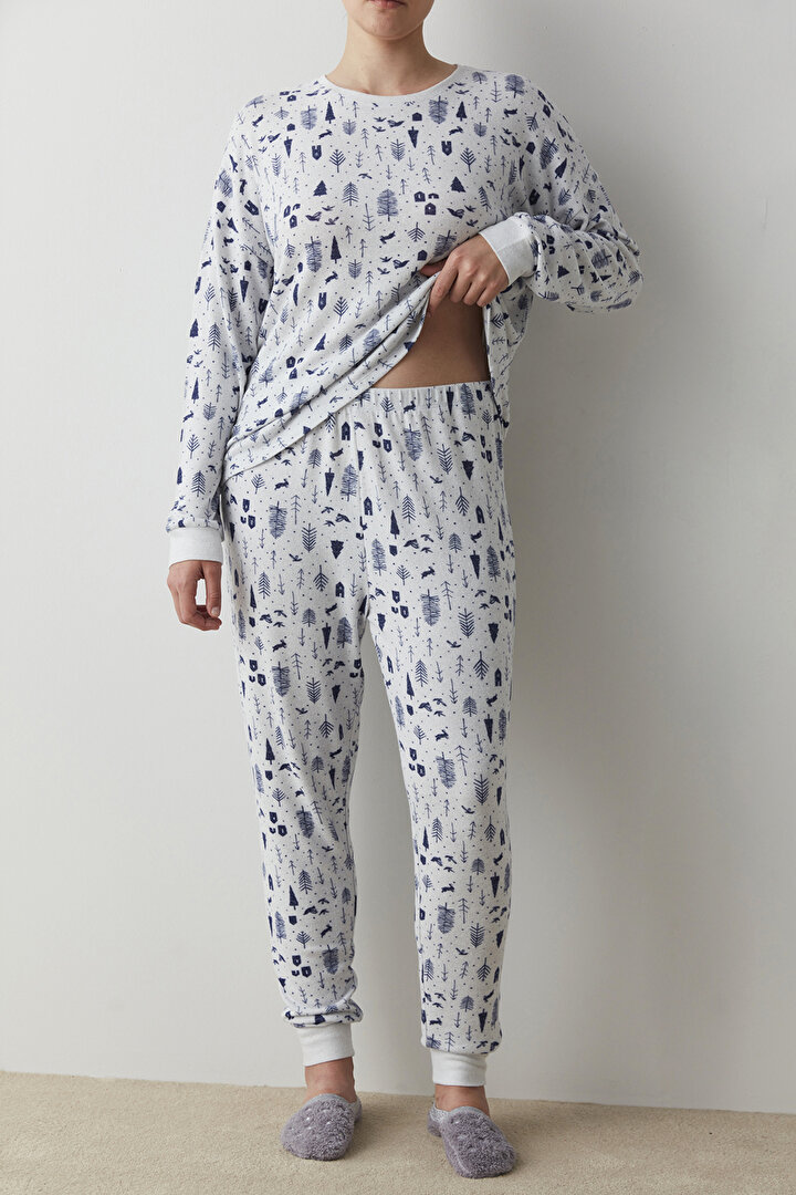 Winter Printed Pantolon Pijama Altı - 1