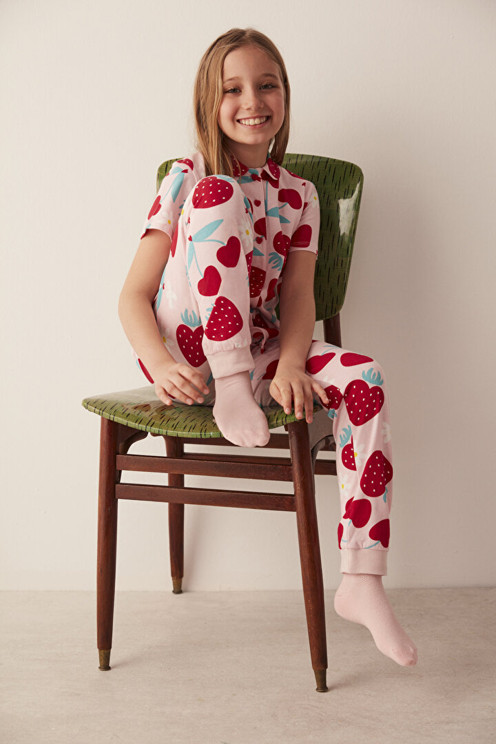 Kız Çocuk Big Berry 2Li Gömlek Pijama Takımı - 1