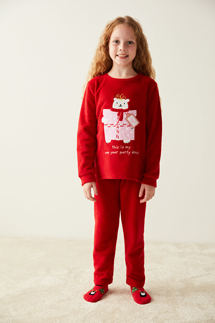 Red Girls Gift Box PJ Set - 1