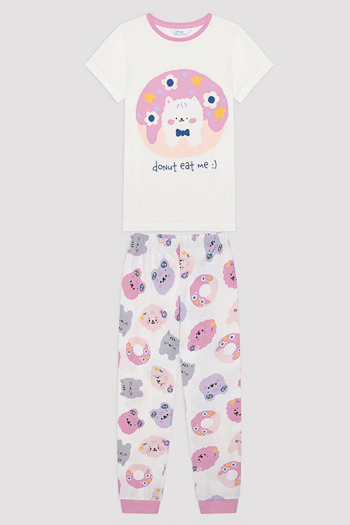 Kız Çocuk Tasty Çok Renkli 2li Pijama Takımı - 2