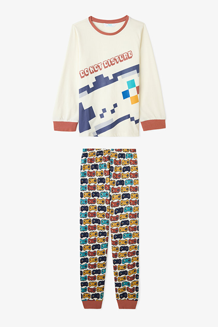 Erkek Çocuk Gaming Baskılı Uzun Kollu 2'li Pijama Takımı - 2