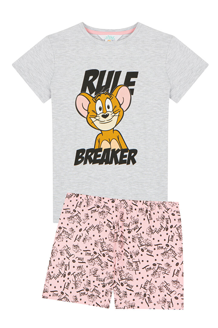 Kız Çocuk Lic Tom& Jerry Dad 2li Pijama Takımı - 3