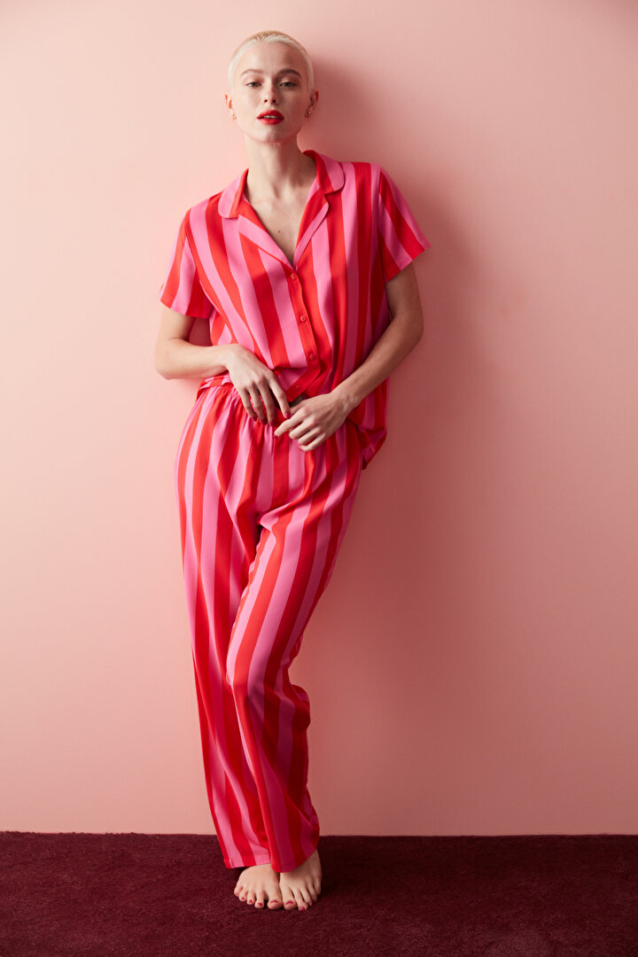 Çok Renkli Ent For You Striped Pijama Takımı - 1