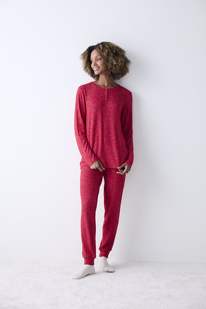 Bloom Soft Red Pant PJ Set - 1