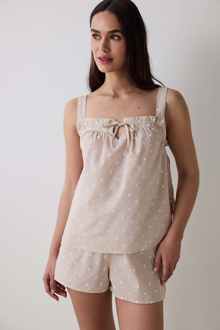 Lucy Short Beige PJ Set - 1