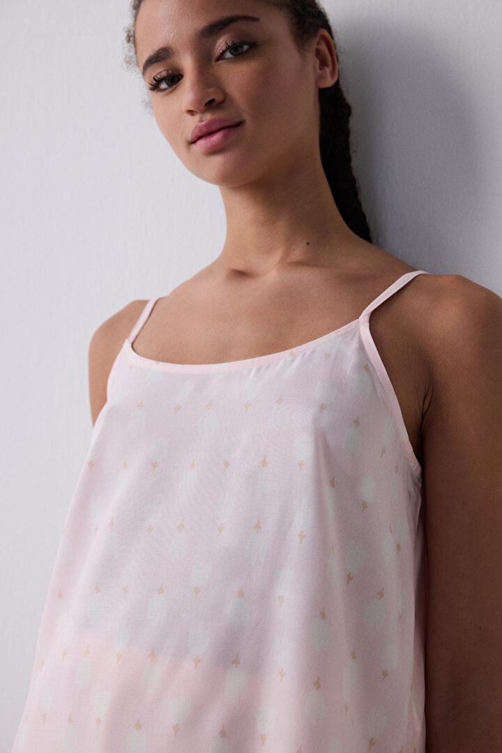 Tulips Şortlu Açık Pembe Pijama Takımı - 2