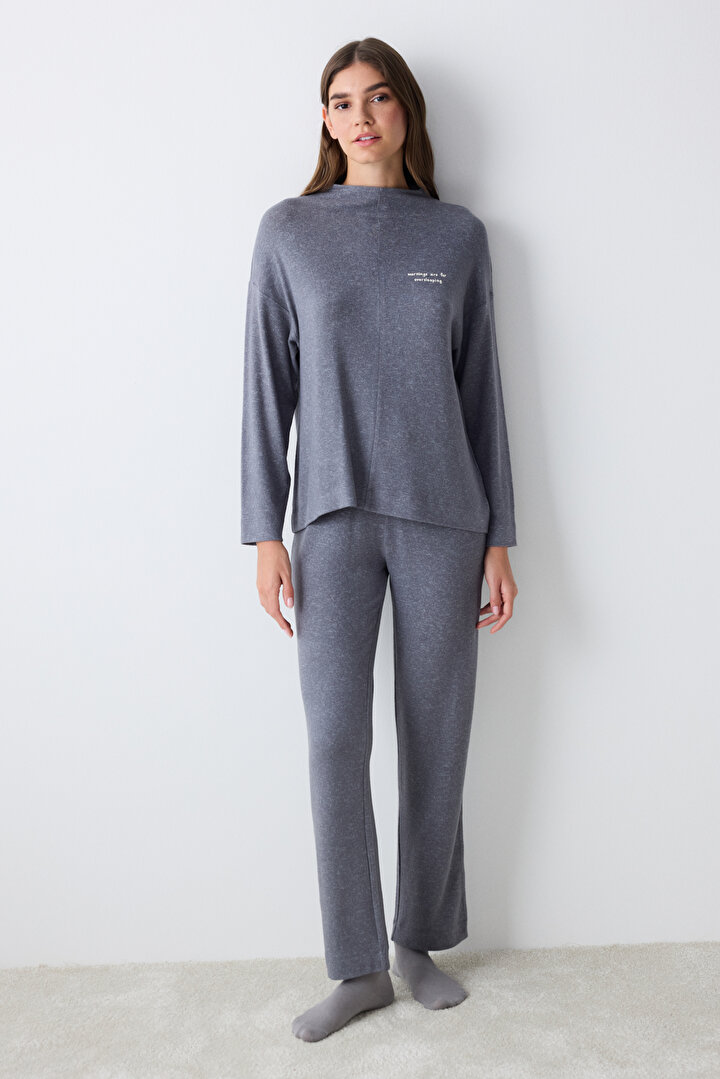 Mornings Grey Pant PJ Set - 1