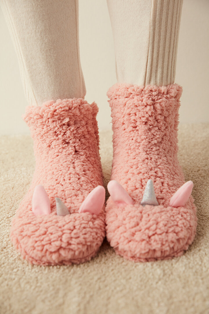Light Pink Cutie Unicorn Socket Socks - 2