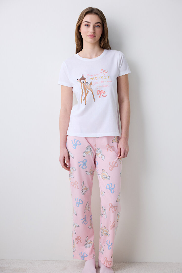 Bambi Pant Optic White PJ Set - 1