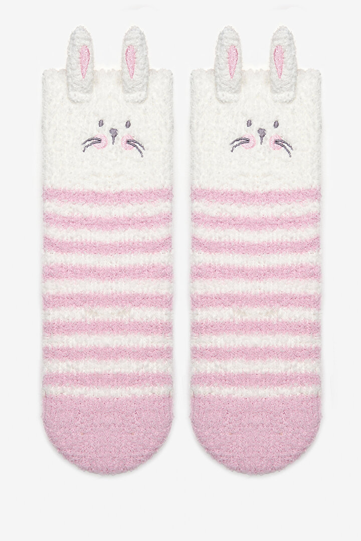 Girls Rabbit White Socket Socks - 1