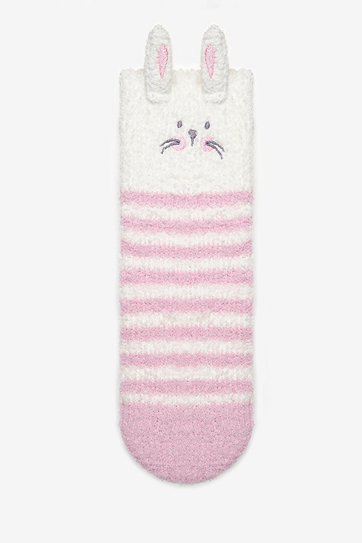 Girls Rabbit White Socket Socks - 2