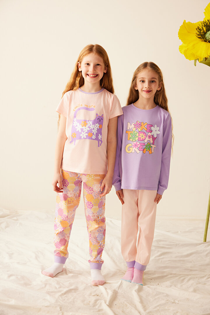 Kız Çocuk Catsy 2li Pijama Takımı - 1