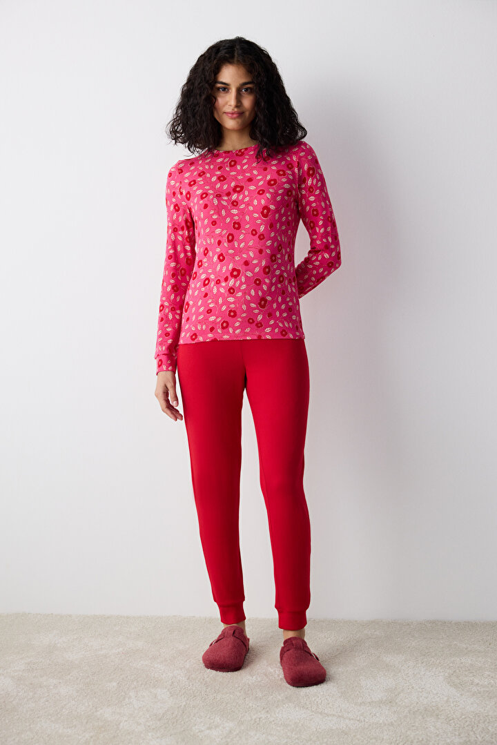 Bloom Red Thermal PJ Pants - 1