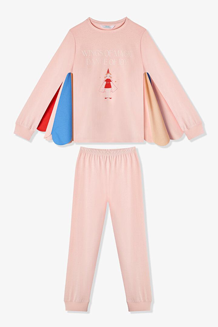 Light Pink Girls Magician Girl PJ Set - 1