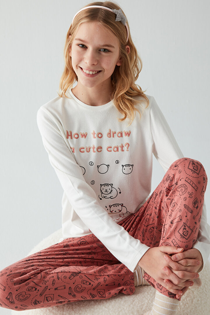 Teen Draw Cat 2li Pijama Takımı - 2