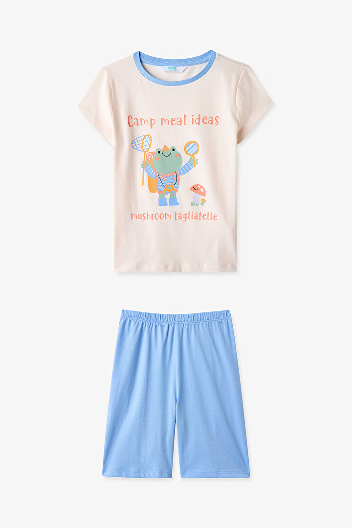 Renkli Erkek Çocuk Frog Camper 2'li Pijama Takımı - 2