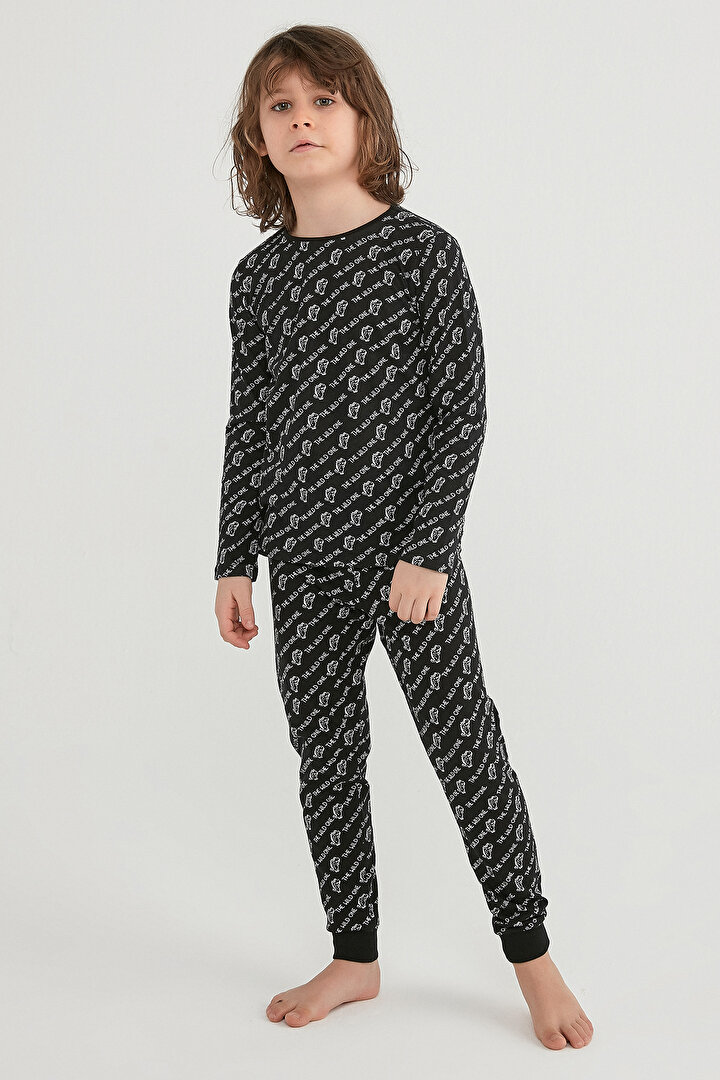 Erkek Çocuk Wild One LS-SS 4Lü Pijama Takımı - 2