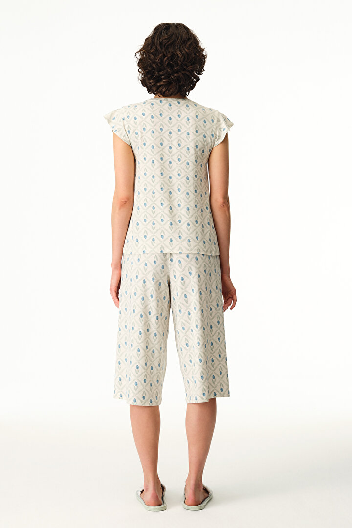 Bej Serenity Kapri Pijama Takımı - 2