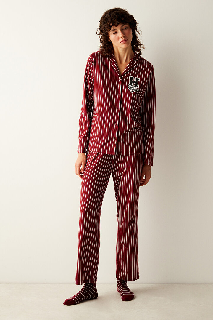Harvard Gömlek Pantolon Pijama Takımı - Unique Koleksiyonu - 2