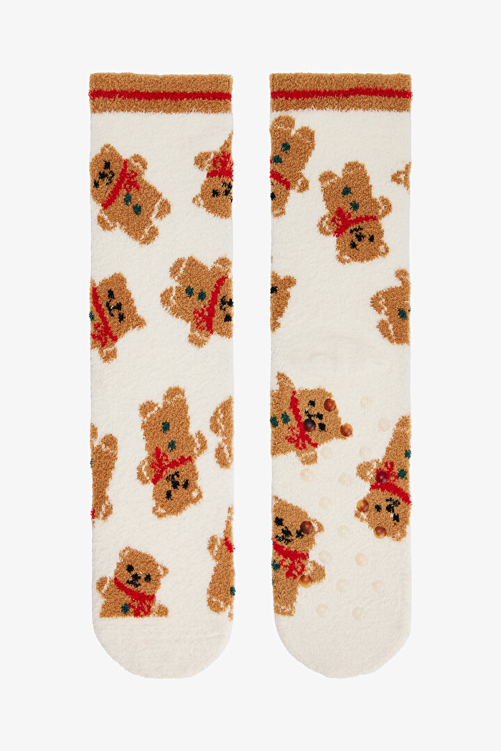 Off-White Gingerbread House Slippers - 1