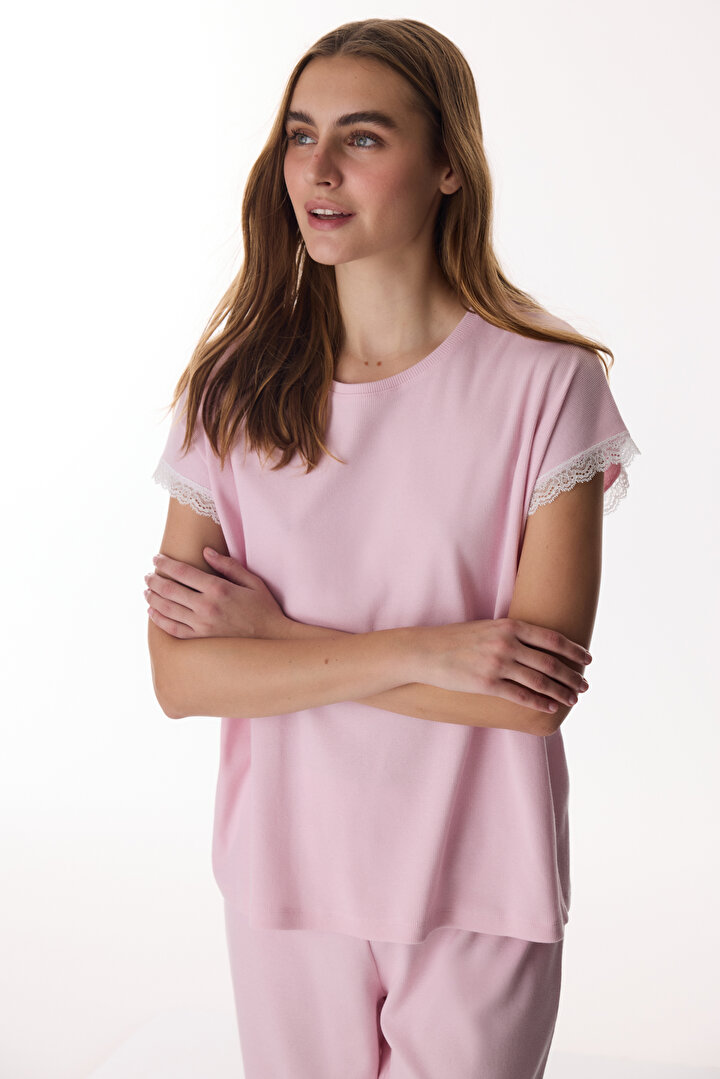 Pembe Chloe Pink Kapri Pijama Takımı - 2